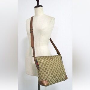 Gucci Tan and Brown Crossbody Bag